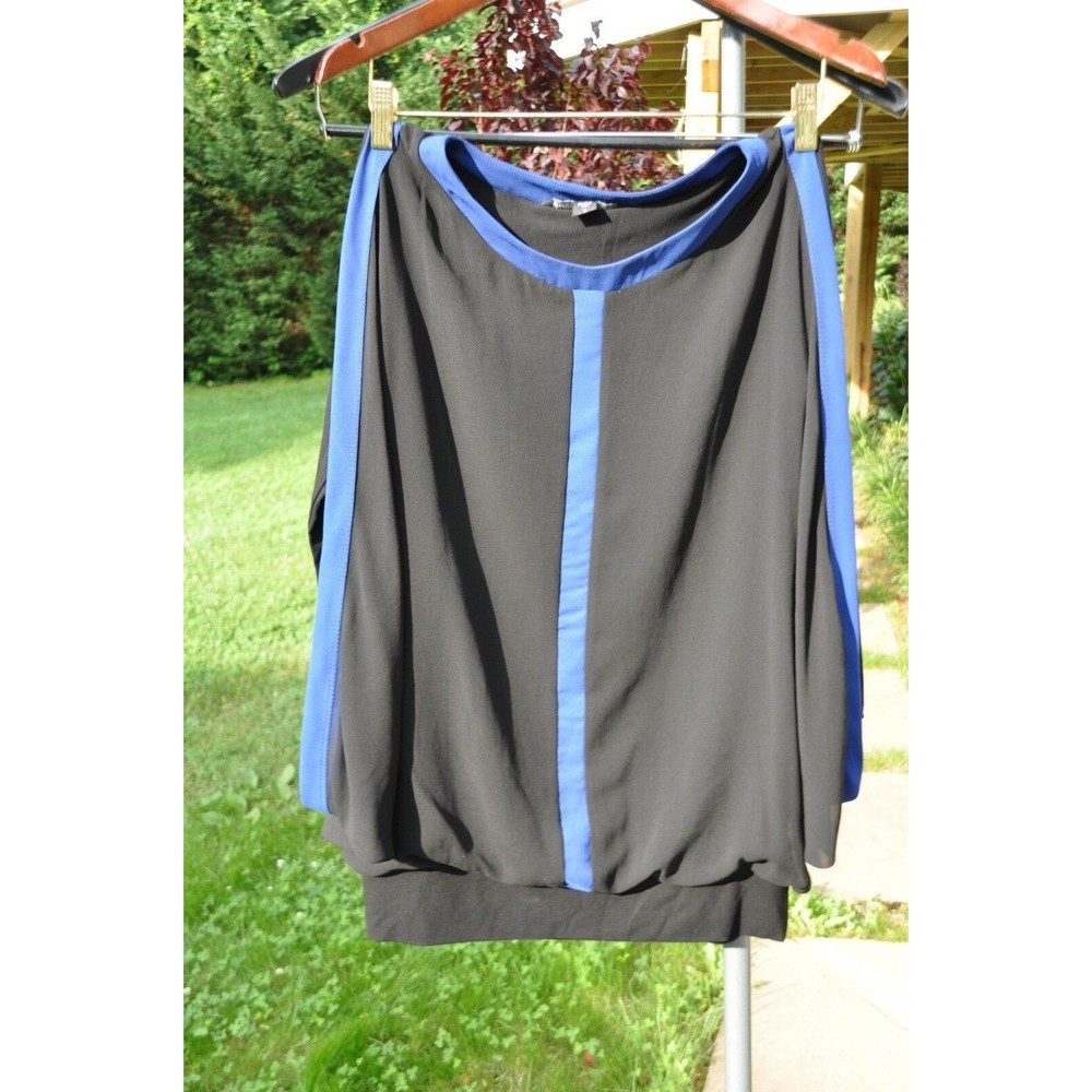 Atina Cristina women blue/black long sleeve top size M